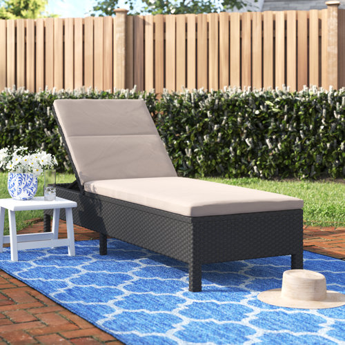 Latitude Run® Estelline Reclining Chaise Lounge with Cushion & Reviews